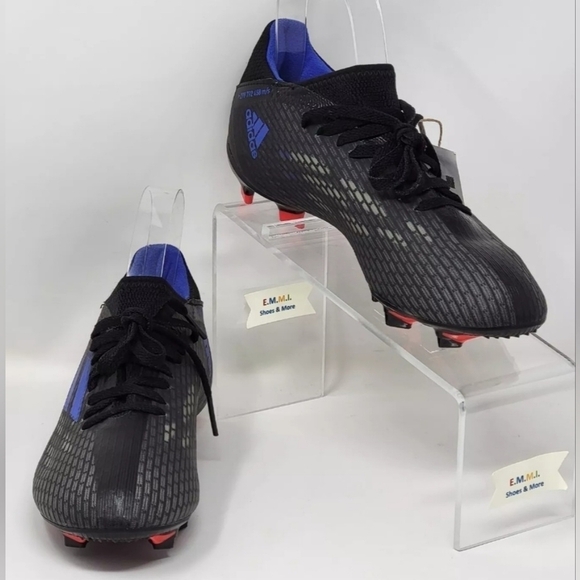 Adidas X SpeedFlow.3 FG Low Mens Soccer Cleats Black Blue FY3296 Size 5 New